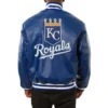 Kansas City Royals Blue Full Leather Varsity Jacket 1