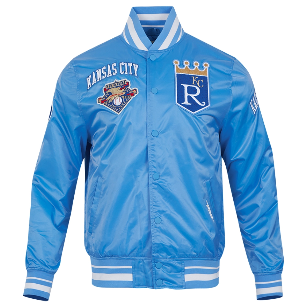 Kansas City Royals Men’s Retro Classic Rib Knitted Satin Varsity Jacket