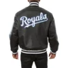 Kansas City Royals Real Full Leather Varsity Jacket – Black 1