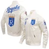 Kansas City Royals Retro Classic Cooperstown Pinstripe Full-Snap Satin Varsity Jacket 2