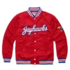Kansas Jayhawks Script Varsity Jacket Red
