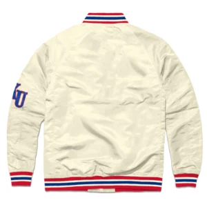 Kansas State Wildcats Bomber Cream Varsity Jacket 1