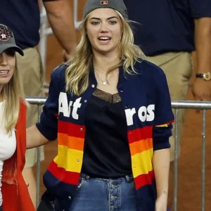 Kate Upton Houston Astros Vintage Blue Sweater Jacket