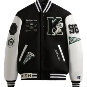 Kith Golden Bear Black and White Varsity Jacket