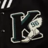 Kith Golden Bear Black and White Varsity Jacket 9