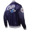 LA Clippers 202324 City Edition Navy Blue Varsity Jacket 4
