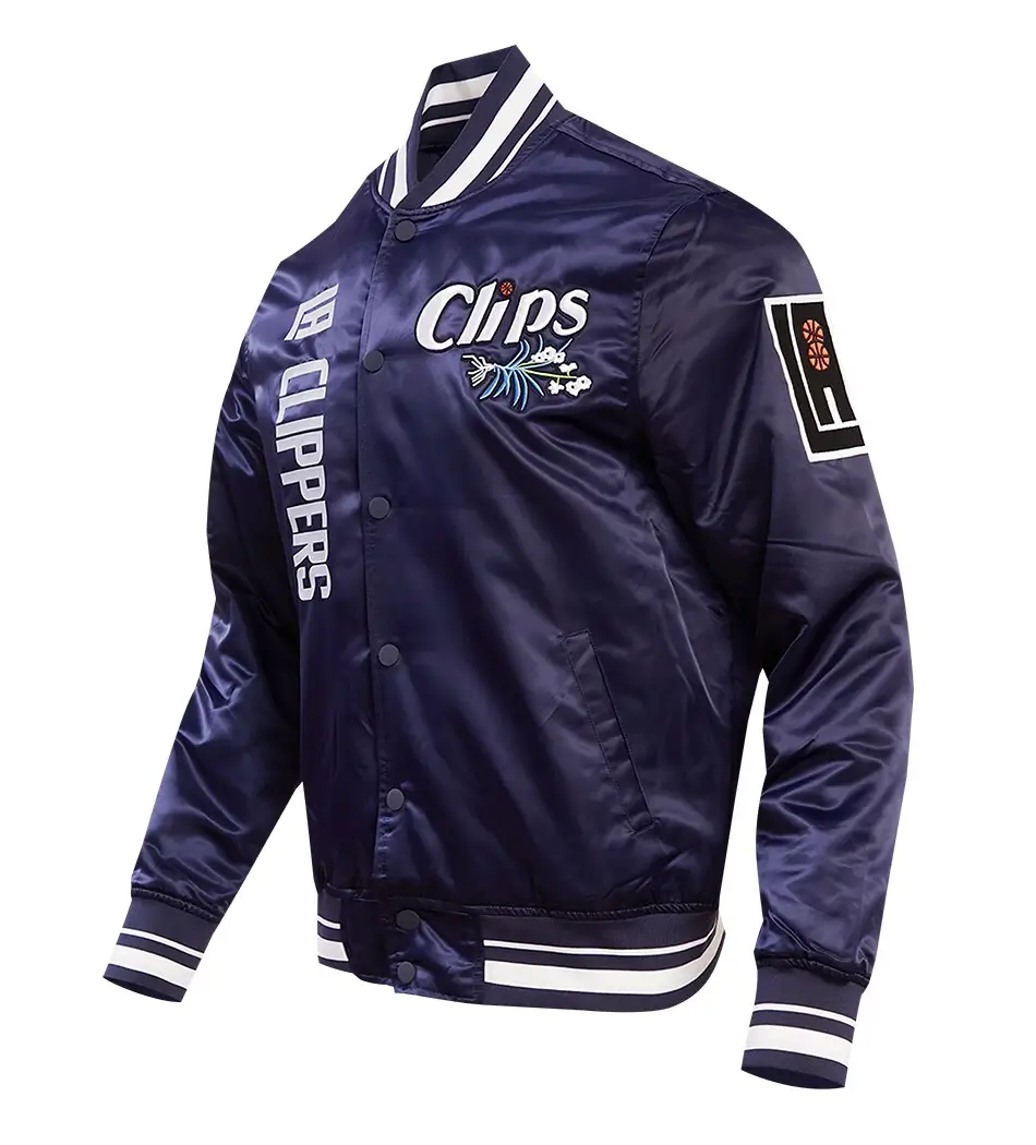 LA Clippers 202324 City Edition Navy Blue Varsity Jacket
