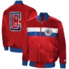 LA Clippers The Ambassador Red Varsity Jacket 3