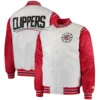 LA Clippers The Enforcer White Varsity Jacket 3