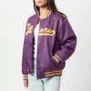 LSU Tigers A-Game Purple Varsity Jacket 5