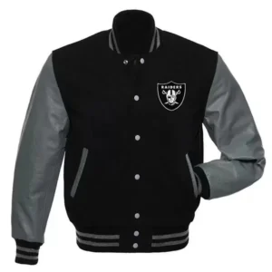 Las Vegas Raiders Letterman Black Varsity Jacket