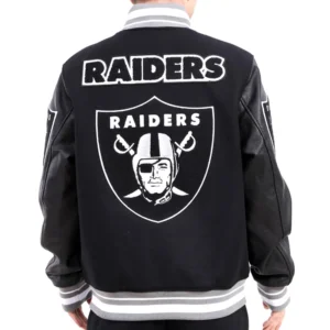 Las Vegas Raiders Mashup Wool Varsity Jacket 1