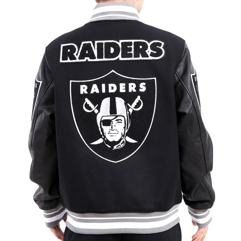 Las Vegas Raiders Mashup Wool Varsity Jacket 1