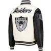 Las Vegas Raiders Retro Classic Wool and Faux Leather Jacket 1