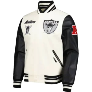 Las Vegas Raiders Retro Classic Wool and Faux Leather Jacket