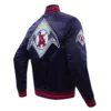 Los Angeles Angels Retro Classic Full-Snap Satin Varsity Navy Jacket 3