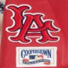 Los Angeles Angels Retro Classic Women’s CreamRed Wool & Leather Varsity Jacket 7