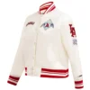 Los Angeles Angels Retro Classic Women’s Full-Snap Cream Satin Varsity Jacket 2