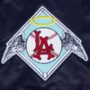 Los Angeles Angels Retro Classic Women’s Full-Snap Satin Varsity Navy Jacket 7