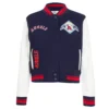 Los Angeles Angels Retro Classic Women’s Wool & Leather Varsity NavyWhite Jacket