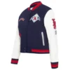 Los Angeles Angels Retro Classic Women’s Wool & Leather Varsity NavyWhite Jacket 2