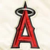 Los Angeles Angels The Captain Satin Varsity Cream Jacket 2