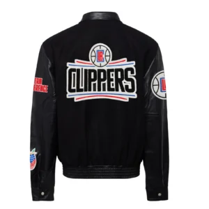 Los Angeles Clippers Black Varsity Jacket 1