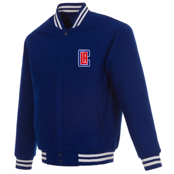 Los Angeles Clippers One Color Navy Blue Varsity Jacket