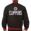 Los Angeles Clippers One Color Wool Varsity Black Jacket 1