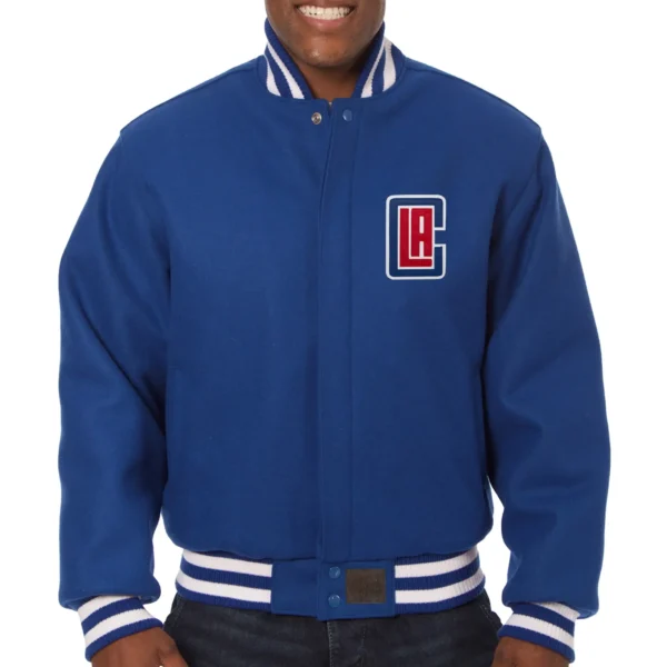 Los Angeles Clippers One Color Wool Varsity Blue Jacket