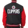 Los Angeles Clippers Two Tone Wool Black Varsity Jacket 1