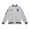 Los Angeles Dodgers City Collection Satin Varsity Jacket – White