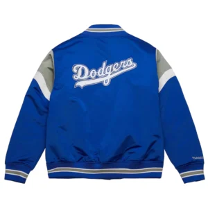 Los Angeles Dodgers Cooperstown Heavyweight Full-Snap Satin Varsity Jacket 1