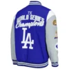 Los Angeles Dodgers Franchise Varsity Royal Blue and Gray Jacket 1