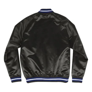 Los Angeles Dodgers Lightweight Satin Raglan Black Varsity Jacket 1