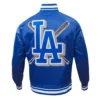 Los Angeles Dodgers Mashup Full-Snap Satin Varsity Jacket – Blue 1