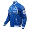 Los Angeles Dodgers Mashup Full-Snap Satin Varsity Jacket – Blue 2