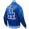 Los Angeles Dodgers Mashup Full-Snap Satin Varsity Jacket – Blue 3