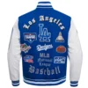 Los Angeles Dodgers Old English Blue & White Varsity Jacket 1
