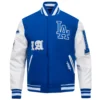 Los Angeles Dodgers Old English Blue & White Varsity Jacket