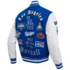 Los Angeles Dodgers Old English Blue & White Varsity Jacket 3