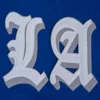Los Angeles Dodgers Old English Blue & White Varsity Jacket 5