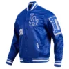 Los Angeles Dodgers Old English Full-Snap Satin Varsity Jacket 2