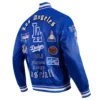 Los Angeles Dodgers Old English Full-Snap Satin Varsity Jacket 3