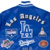 Los Angeles Dodgers Old English Full-Snap Satin Varsity Jacket 6