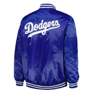 Los Angeles Dodgers Patch Full-Snap Varsity Jacket – Blue 1