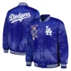 Los Angeles Dodgers Patch Full-Snap Varsity Jacket – Blue 2