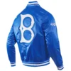 Los Angeles Dodgers Retro Classic Full-Snap Satin Varsity Blue Jacket 3