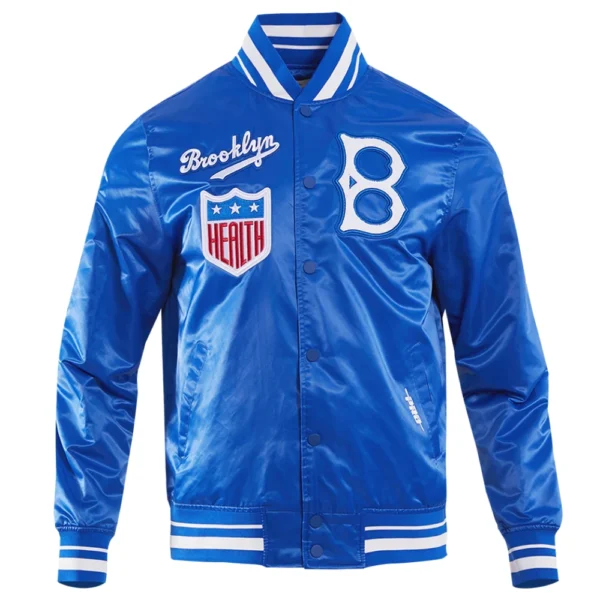 Los Angeles Dodgers Retro Classic Full-Snap Satin Varsity Blue Jacket