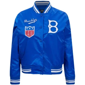 Los Angeles Dodgers Retro Classic Women’s Full-Snap Satin Varsity Blue Jacket